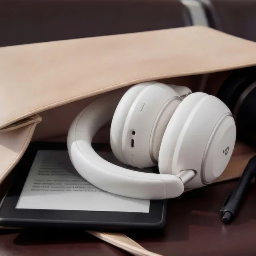 Anker - Vezeték nélküli fejhallgatók SoundCore Space 2 (D1402G21) - AI 3-Mic, Zajcsökkentés, Hi-Res Audio, LDAC, Nap mód - Fehér - 7