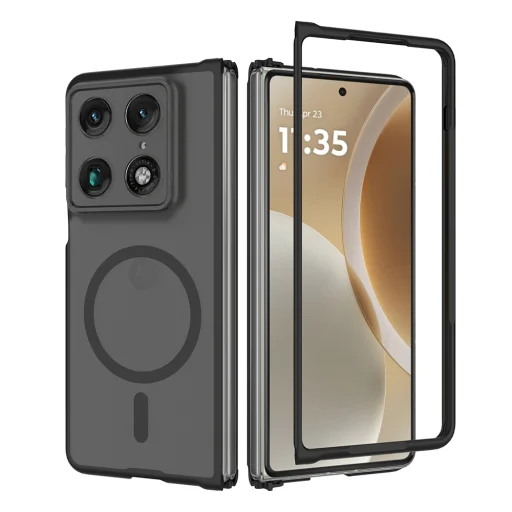 Techsuit - PureFrost MagSafe - Motorola Razr Fold - Matné čierne puzdro - 1