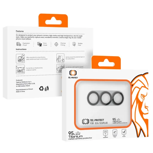 Ochranné sklo Tel Protect 95% AR+AF Celokovová ochrana fotoaparátu Samsung Galaxy S26 Ultra strieborné (kamerový ostrovček) - 10