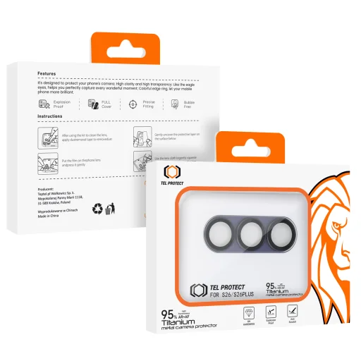 Tvrdené sklo Tel Protect 95% AR+AF celokovová ochrana fotoaparátu Samsung Galaxy S26/S26 Plus fialové (kamerový ostrovček) ochranné sklo - 10