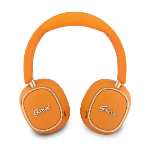 Guess Rectangle Metal Script Logo ENC bezdrôtové slúchadlá oranžové - 4