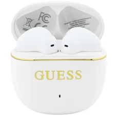 Guess Gold Line Glossy Classic Logo TWS Vezeték nélküli fülhallgató Fehér