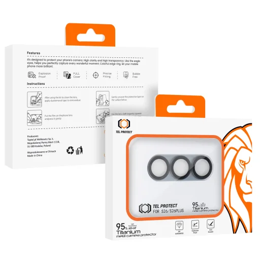 Tvrdené sklo Tel Protect 95% AR+AF Celokovová ochrana fotoaparátu Samsung Galaxy S26/S26 Plus svetlomodré (kamerový ostrovček) ochranné sklo - 10