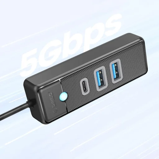 Orico PWC2U-U3 3-portový USB hub 2x USB-A 3.0 1x USB-C 3.0 0,5 m - čierny - 4