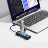 Orico PW3UR25-U3 USB Hub 4-portový 3x USB-A 3.0 1x RJ45 2.5G Ethernet 1 m - čierny thumbnail