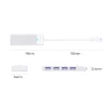 Orico PAPW4A-U3 USB Hub 4-port 4x USB-A 3.0 1 m - fehér thumbnail