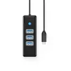 Orico PW3UR25-C3 USB Hub 4-portový 3x USB-A 3.0 1x RJ45 2.5G Ethernet 0.15m - čierny thumbnail
