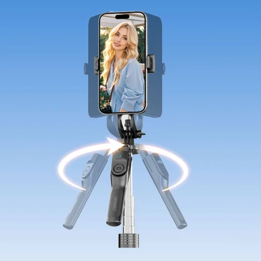 Selfie tyč Orico SPM190 statív 1/4" pre telefón a kameru s 360-stupňovou rotáciou Bluetooth 5.2 - čierna - 7