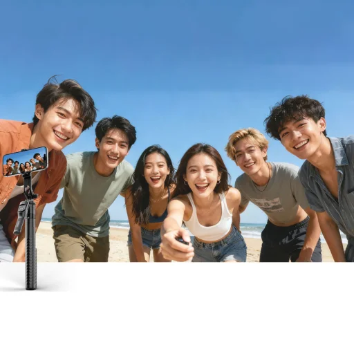 Selfie tyč Orico SPM190 statív 1/4" pre telefón a kameru s 360-stupňovou rotáciou Bluetooth 5.2 - čierna - 13