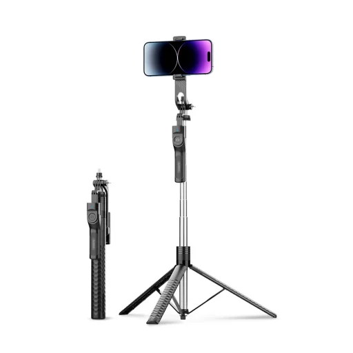 Selfie tyč Orico SPM190 statív 1/4" pre telefón a kameru s 360-stupňovou rotáciou Bluetooth 5.2 - čierna - 1