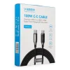 VEGER PD 5A 100W CC1-XHJ 1,5 m Type-C - Type-C kábel s LED displejom, čierny thumbnail