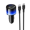 Hoco nabíjačka do auta USB-A + 2x USB-C PD QC3.0 37W + kábel USB-C – USB-C Z69A čierna thumbnail