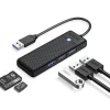 Orico PAPW3AT-U3 USB Hub 4-portový 3x USB-A 3.0 s čítačkou microSD/SD kariet 1 m - čierny thumbnail