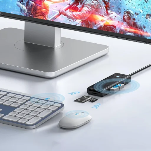 Orico PAPW3AT-U3 USB Hub 4-portový 3x USB-A 3.0 s čítačkou microSD/SD kariet 1 m - čierny - 6