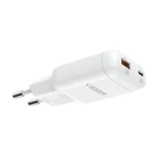 VEGER TR121 biely sieťový USB-A + USB-C PD 45W nabíjací adaptér + USB-C–USB-C 100W dátový kábel