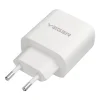 VEGER USB-A + USB-C PD QC3.0 3,25 A 65 W sieťový nabíjací adaptér + USB-C–USB-C kábel TR67 biely thumbnail