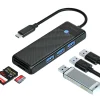 Orico PAPW3AT-C3 USB hub 4-portový 3x USB-A 3.0 s čítačkou microSD/SD kariet 1 m - čierny thumbnail