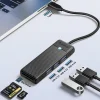 Orico PAPW3AT-C3 USB hub 4-portový 3x USB-A 3.0 s čítačkou microSD/SD kariet 1 m - čierny thumbnail