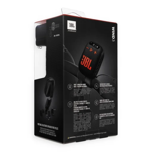 JBL Wind 3 bezdrôtový Bluetooth reproduktor s držiakom na riadidlá čierno-oranžový - 6