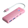 Orico PAPW2AC-C3-C3 USB Hub 4-portový 2x USB-A 3.0 1x USB-C 3.0 so 100W USB-C PD nabíjaním 0,15m - ružový thumbnail
