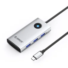 Orico PW11 6 v 1 USB-C dokovacia stanica 3x USB-A 3.0 1x USB-C PD 100W 1x HDMI 4K 30Hz 1x RJ45 2.5G Ethernet - strieborná