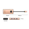 Orico PW11 6 v 1 USB-C dokovacia stanica 3x USB-A 3.0, 1x USB-C PD 100W, 1x HDMI 4K 30Hz, 1x RJ45 2.5G Ethernet - ružovozlatá thumbnail