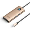 Orico PW11 8 v 1 USB-C dokovacia stanica 2x USB-A 3.0 1x USB-C PD 100W 1x HDMI 4K 60Hz 1x microSD/SD 1x RJ45 Gigabit Ethernet 1x Audio 3.5mm - ružovozlatá thumbnail