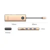 Orico PW11 9in1 USB-C dokovacia stanica 3x USB-A 3.0 1x USB-C PD 100W 1x HDMI 4K 60Hz 1x VGA 1080P 60Hz 1x microSD/SD 1x RJ45 Gigabit Ethernet - Rose Gold thumbnail