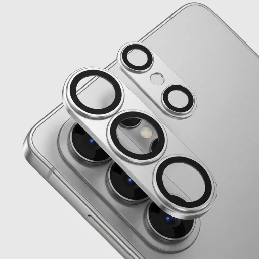 Samsung Galaxy S26 Ultra strieborné AR+AF Full Metal ochranné sklo na šošovku fotoaparátu - 7