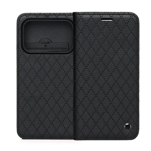 Honor 600 / Honor 600 Pro Smart Caro čierne puzdro - 1