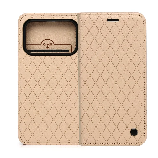 Honor 600 / Honor 600 Pro Smart Caro béžové puzdro - 1