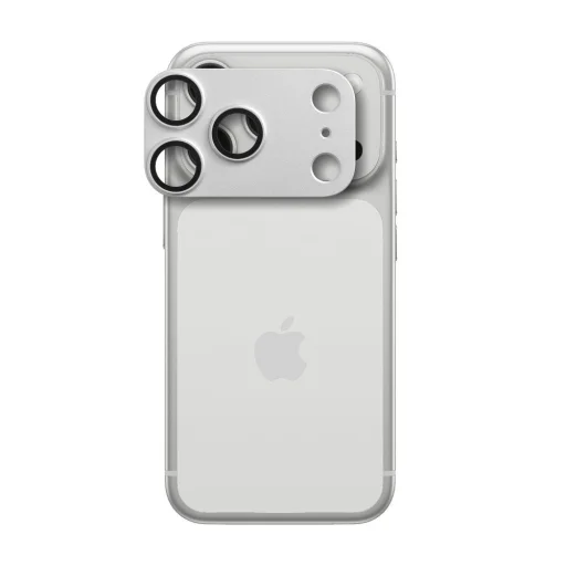 iPhone 17 Pro strieborné AR+AF Full Metal ochranné sklo na kameru - 4