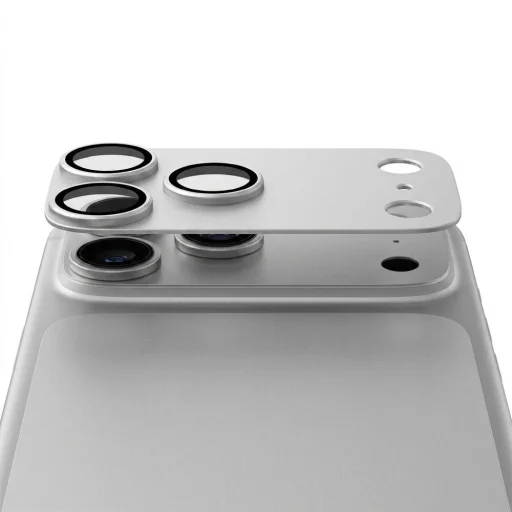 iPhone 17 Pro strieborné AR+AF Full Metal ochranné sklo na kameru - 5