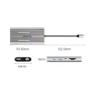 Orico XDR 12 v 1 RGB USB-C dokovacia stanica USB-A USB-C 2x HDMI 4K 60 Hz DisplayPort 4K 60 Hz RJ45 Gigabit PD 100W čítačka SD a microSD kariet - Strieborná thumbnail