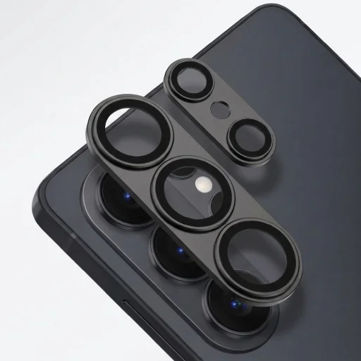 Samsung Galaxy S26 Ultra fekete AR+AF teljes fém kamera lencsevédő üvegfólia - 6