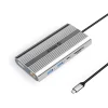 Orico XDR 12v1 USB-C dokovacia stanica USB-A USB-C 2x HDMI 4K 60Hz DisplayPort 4K 60Hz RJ45 Gigabit PD 100W čítačka SD a microSD kariet - Strieborná thumbnail