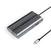 Orico XDR 12 v 1 USB-C dokovacia stanica USB-A USB-C 2x HDMI 4K 60Hz DisplayPort 4K 60Hz RJ45 Gigabit PD 100W čítačka SD a microSD kariet - sivá thumbnail