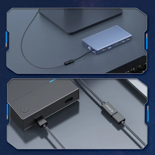 Orico CAF31 USB-C - USB-A 3.1 Gen 2 10Gbps 1m OTG adaptér - čierny - 4