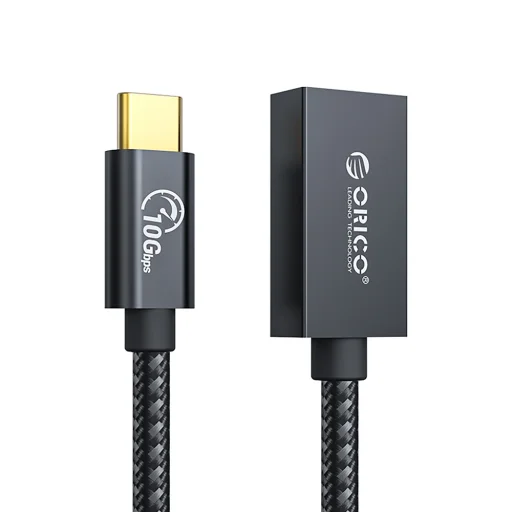 Orico CAF31 USB-C - USB-A 3.1 Gen 2 10Gbps 1m OTG adaptér - čierny - 1