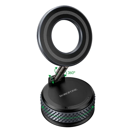 Borofone držiak do auta BH144 Custodio magnetický držiak s vákuovou prísavkou čierny - 4