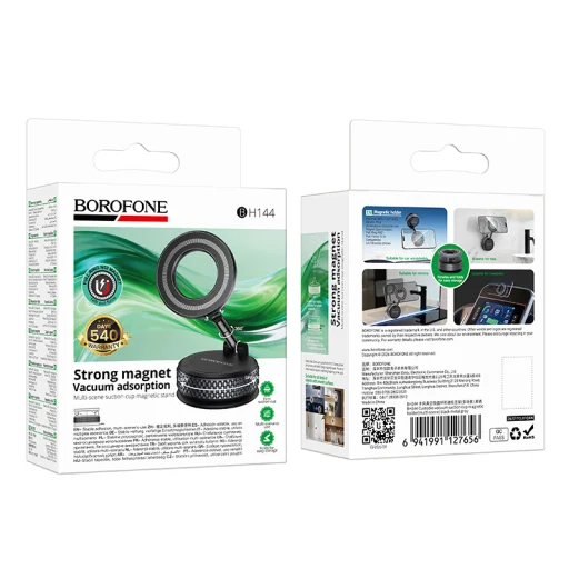 Borofone držiak do auta BH144 Custodio magnetický držiak s vákuovou prísavkou čierny - 9