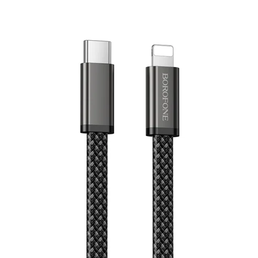 Borofone BX124 Peace - Type-C Lightning kábel - PD 30W 1 meter čierny - 1