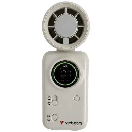 Verbatim Cool `n` Go Ice Touch Mini ručný ventilátor bielo-strieborný 32346 - 3