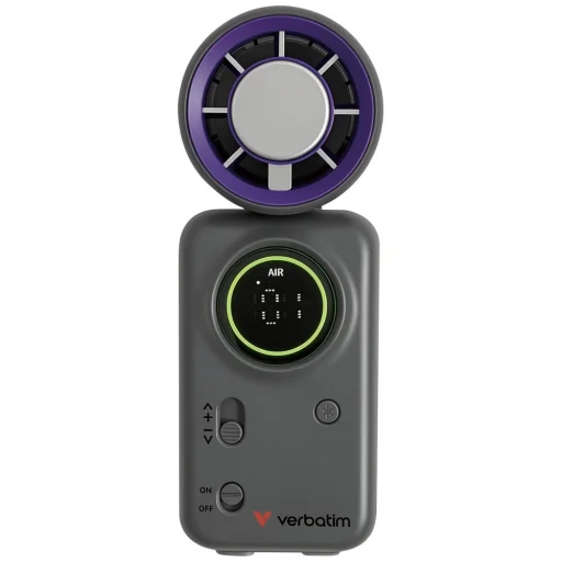 Verbatim Cool 'n' Go Ice Touch Mini ručný ventilátor fialovo-sivý - 3