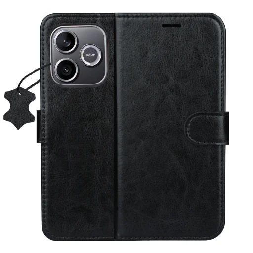 Honor 600 Lite Smart Luxe kožené puzdro čierne puzdro - 1