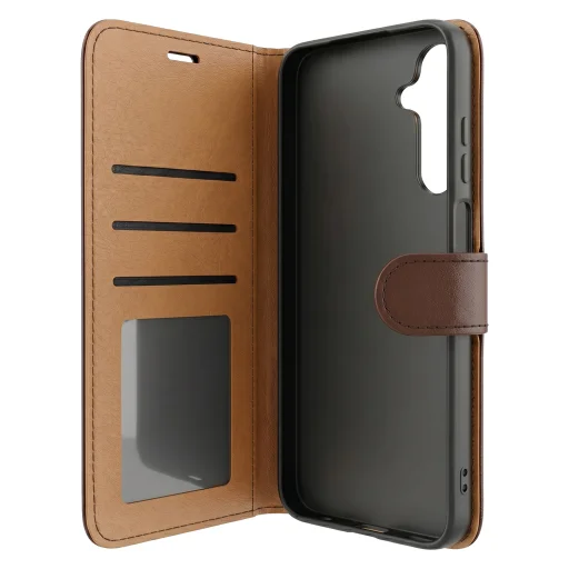 Honor Magic 8 Lite Smart Luxe kožené puzdro hnedé puzdro - 4