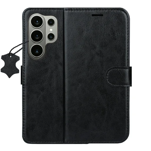 Samsung Galaxy S26 Ultra Smart Luxe kožené puzdro čierne puzdro - 1