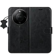 Honor Magic 8 Lite Smart Luxe kožené puzdro čierne puzdro
