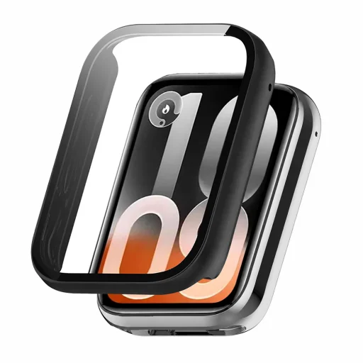 Techsuit - Defense360 Pro + Ochranné sklo - Xiaomi Smart Band 10 Pro - Matné čierne puzdro - 1