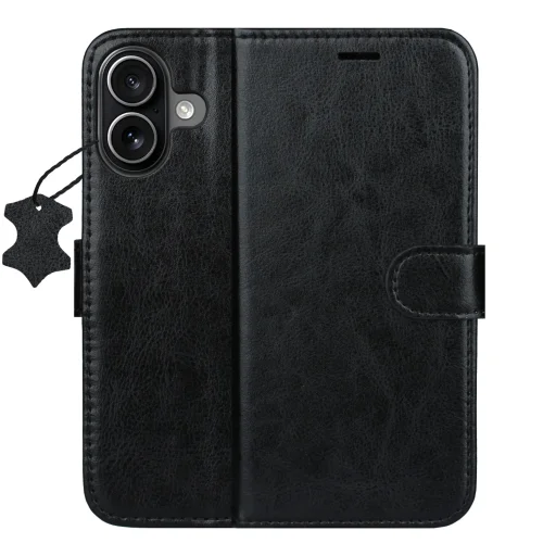 iPhone 16 Smart Luxe kožené puzdro čierne puzdro - 1